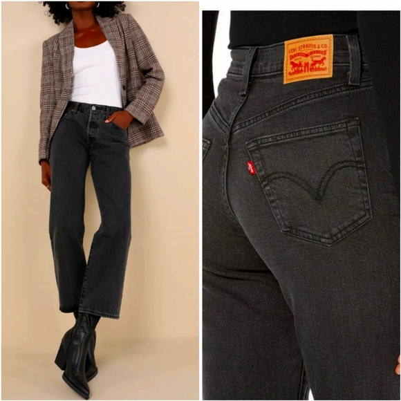 Levi's Denim - LEVI'S RIBCAGE STRAIGHT ANKEL BLACK JEANS 🖤